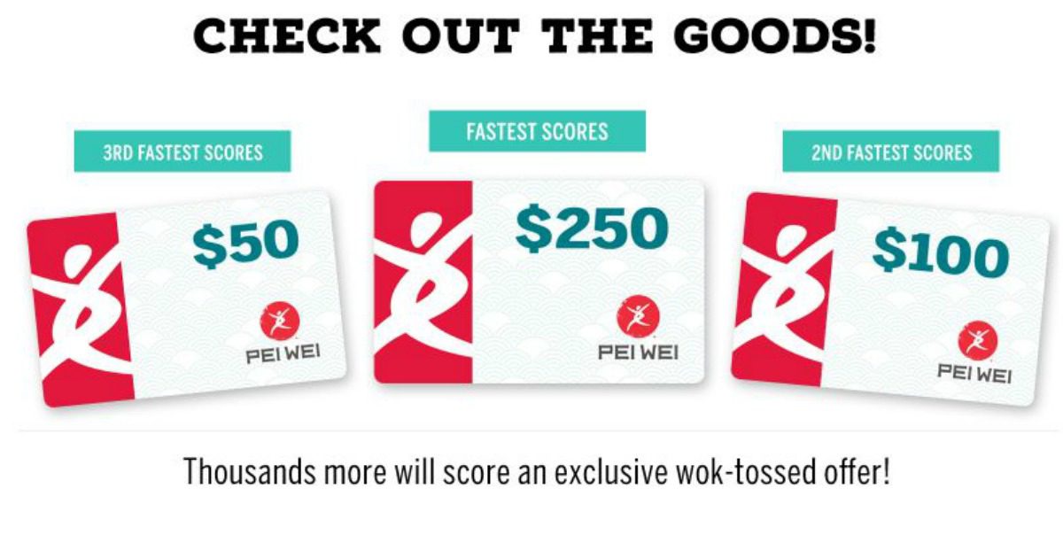 Pei Wei Gift Cards Are Up For Grabs MWFreebies
